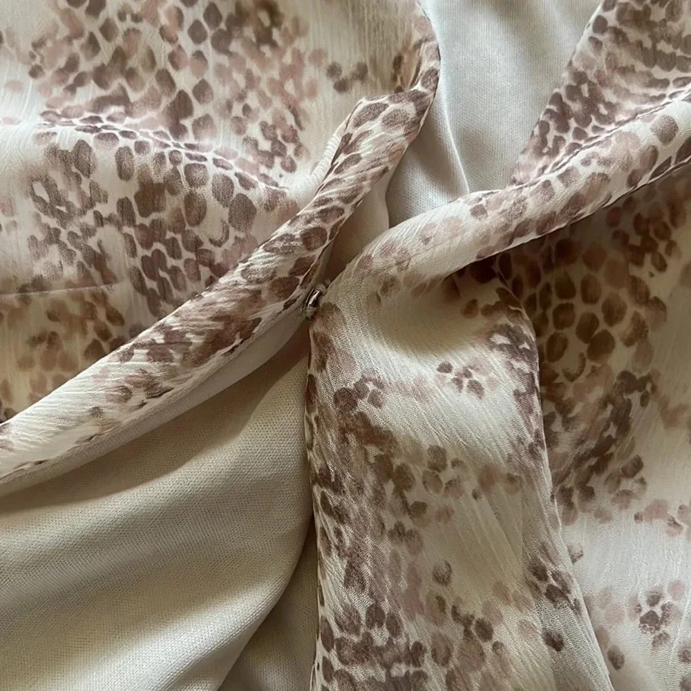 NWT All In Favor blush snakeskin wrap mini dress - Picture 11 of 11